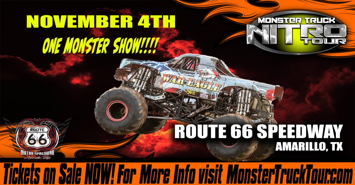 Route 66 Motor Speedway - MONSTER TRUCK NITRO TOUR!