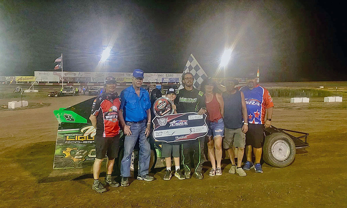 Cole Traugott won the TB Trailer Sales USRA Modified feature.